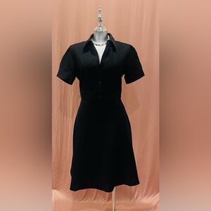 Calvin Klein Black Short-Sleeve Shirt Dress
